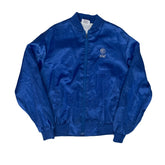 Vintage 80s AT&T Blue Satin Bomber Jacket USA made size XL